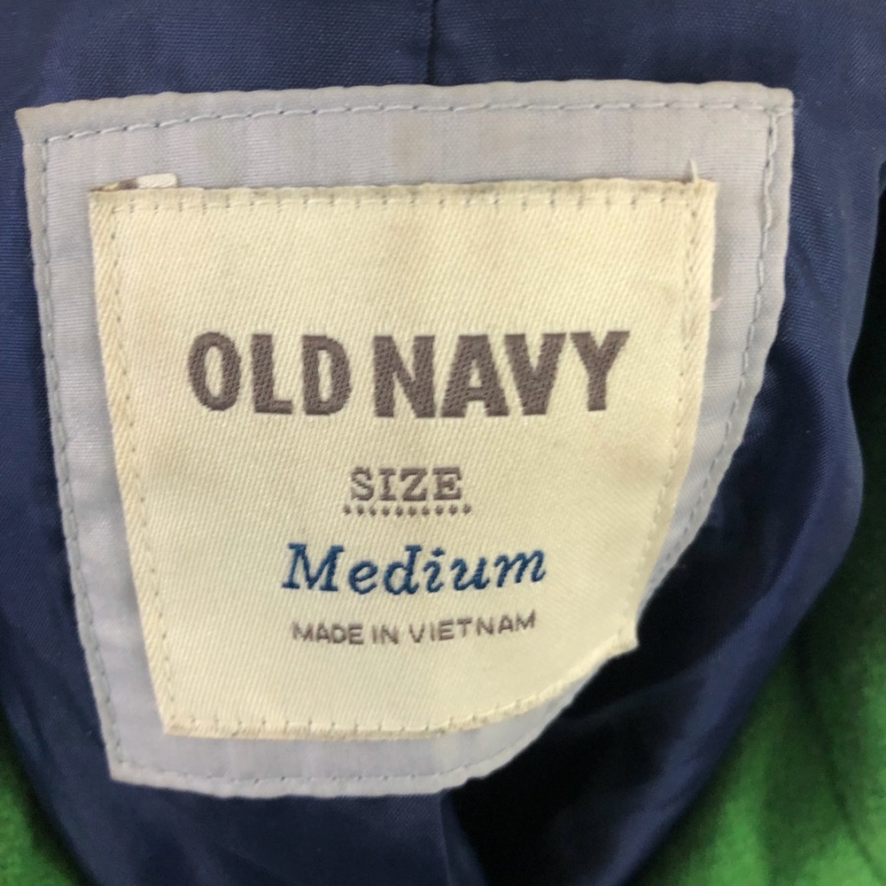 Old Navy S M green pea coat  button up down - Picture 6 of 7